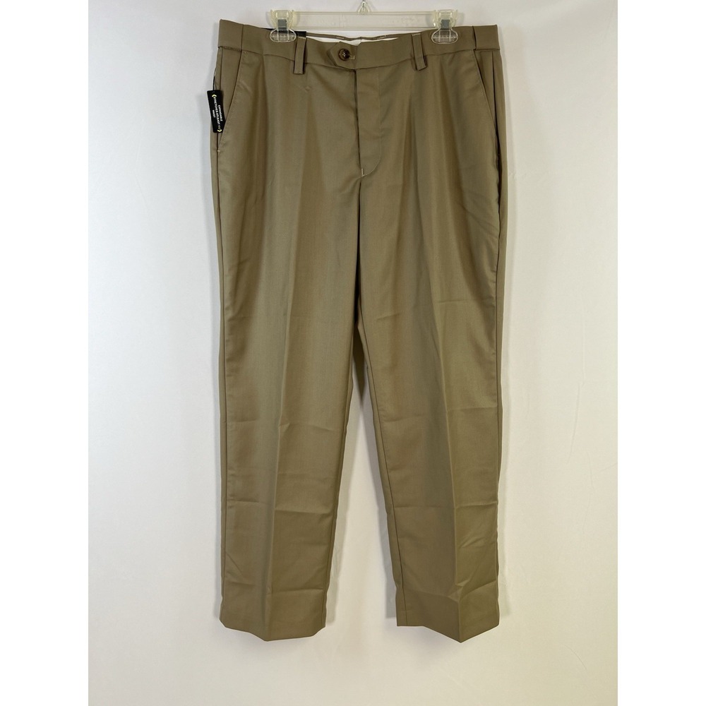 Mens Chino Pants Cotton Stretch Slim Fit Belt Zip Fly Trouser Casual Work School